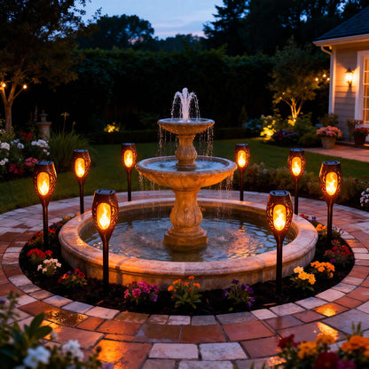Twinkling Tree Solar Flame Light by Montavio Home