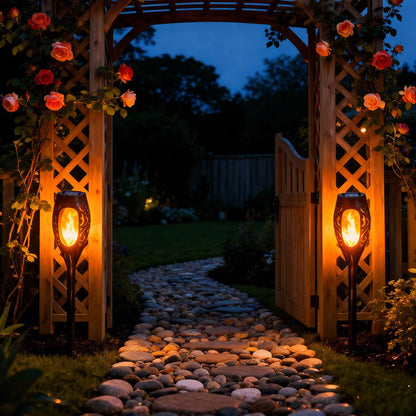 Twinkling Tree Solar Flame Light by Montavio Home