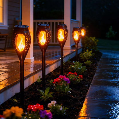 Twinkling Tree Solar Flame Light by Montavio Home