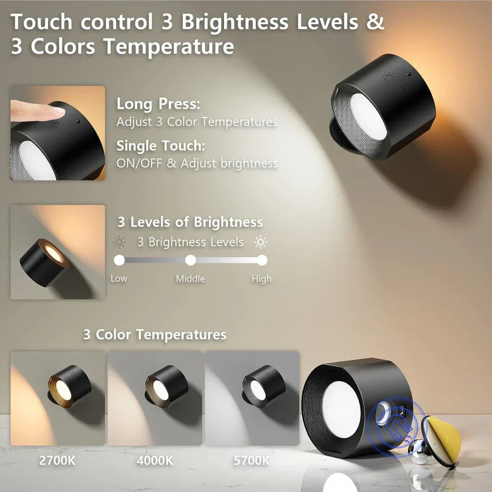 360° Infinity Wall Light (Pack of 2)