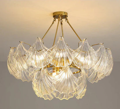 Valena - Shell Chandelier of Glass and Metal