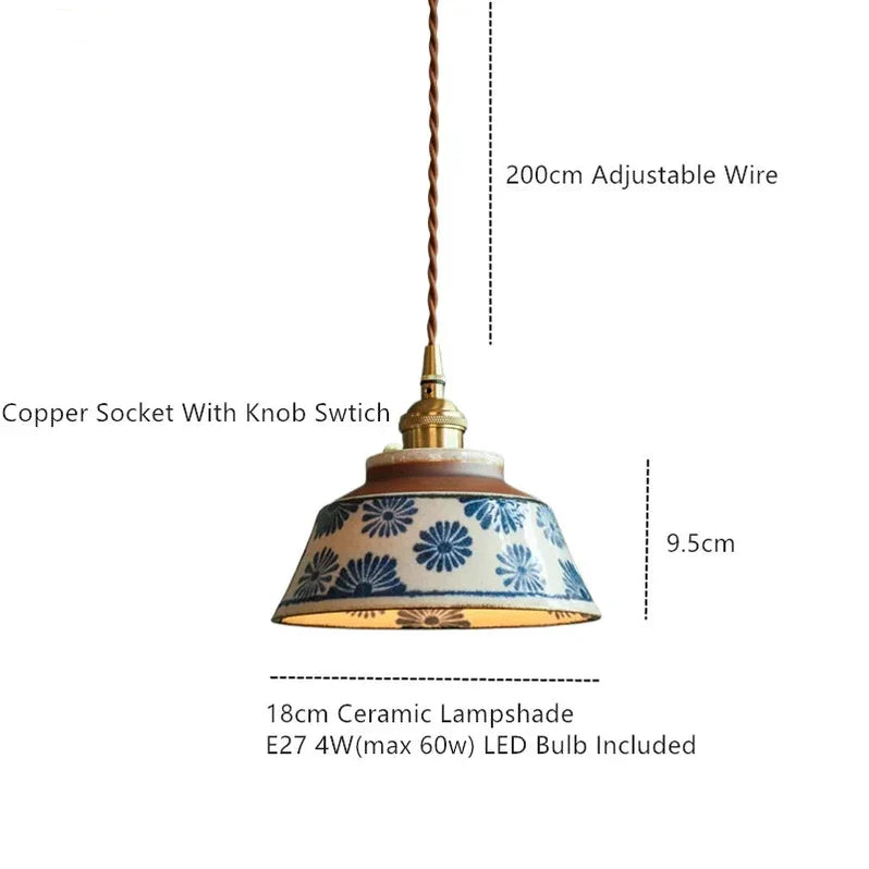 Ronja | Hand-Painted Ceramic Pendant Light