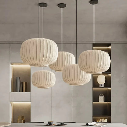 Aetheris Danish Silk Pendant Lamp in Staircase Shape