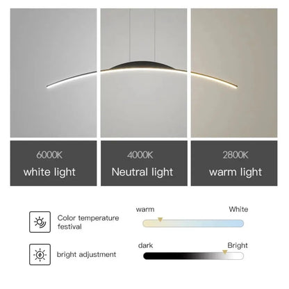 Ethirelle Modern LED Pendant Light for Dining Room, Kitchen, and Living Room