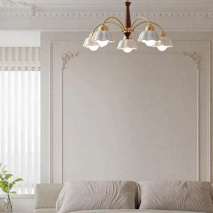 Noctia Mid-Century Copper Ceramic Chandelier