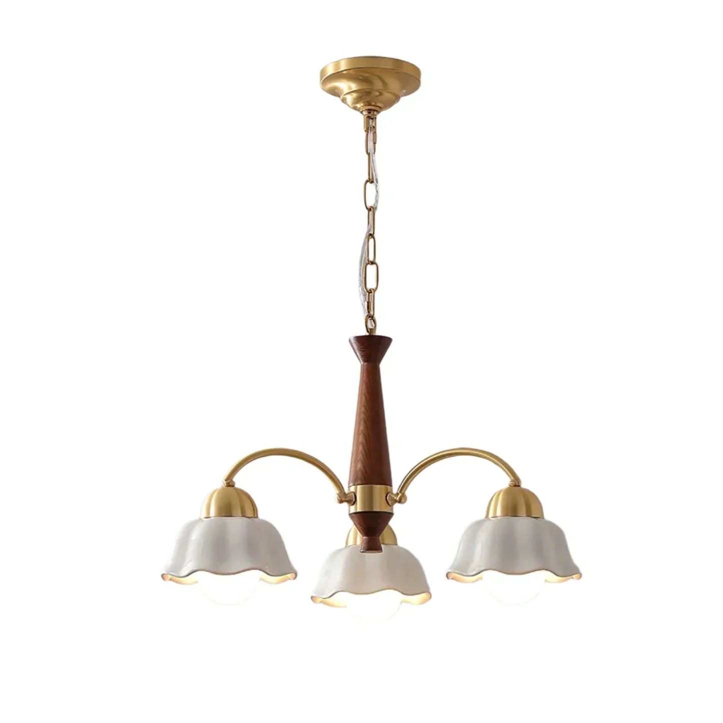Noctia Mid-Century Copper Ceramic Chandelier