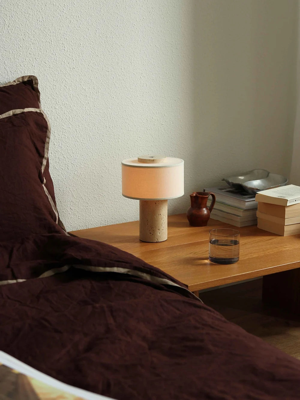 The Original - Strata Portable Lamp | Travertine - 9.5" / 24cm