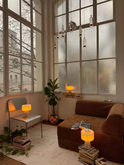 The Original - Strata Portable Lamp | Travertine - 9.5" / 24cm