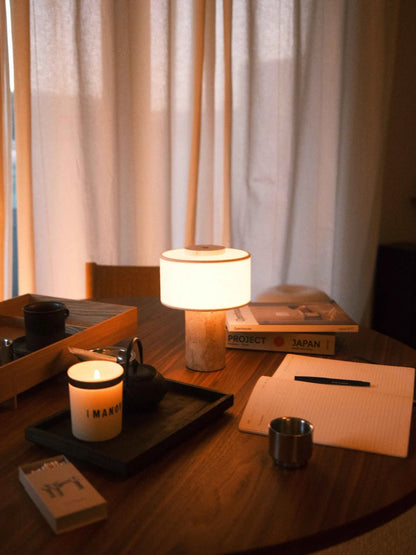 The Original - Strata Portable Lamp | Travertine - 9.5" / 24cm