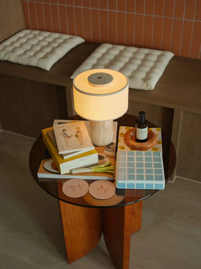 The Original - Strata Portable Lamp | Travertine - 9.5" / 24cm