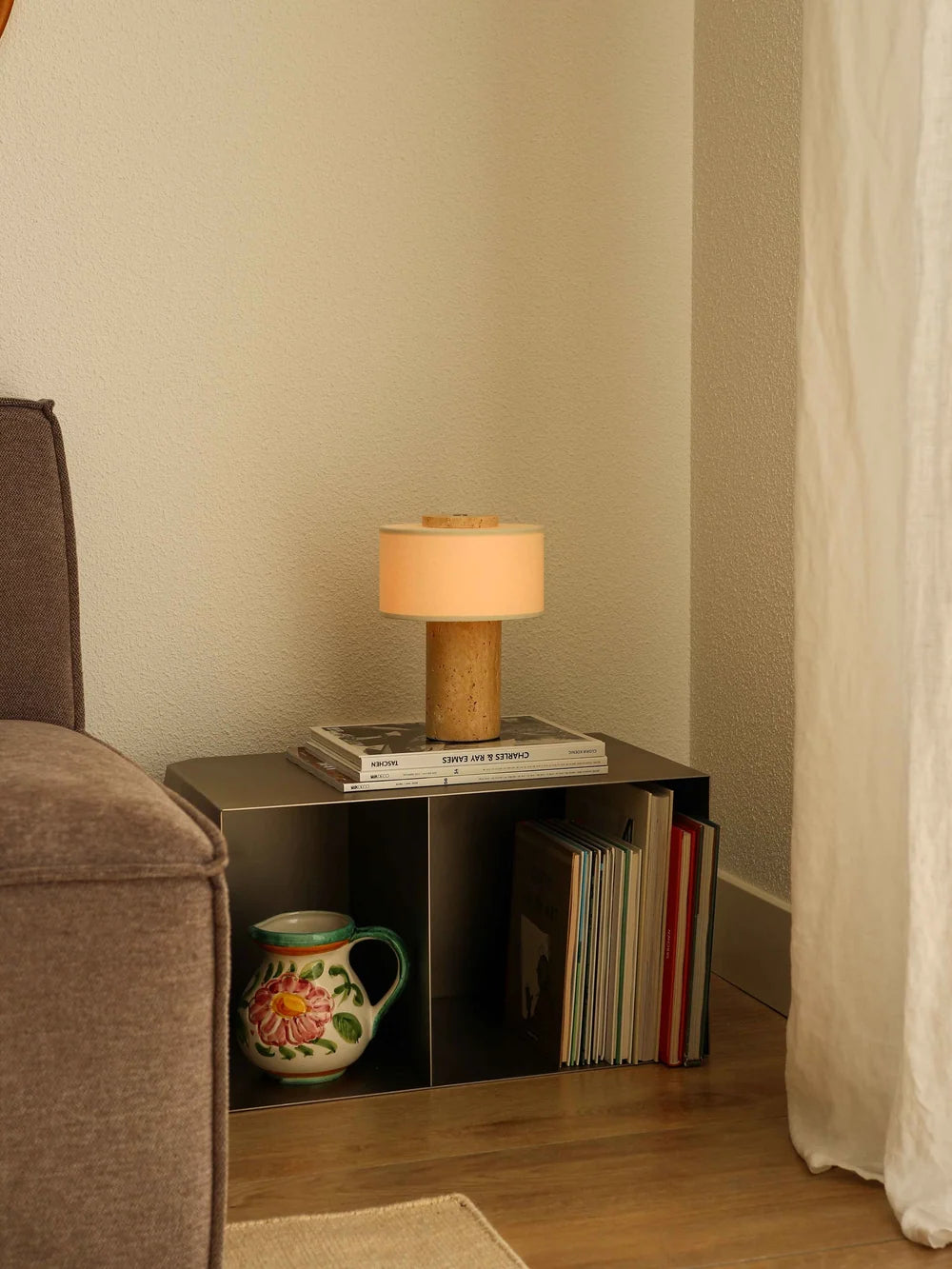 The Original - Strata Portable Lamp | Travertine - 9.5" / 24cm