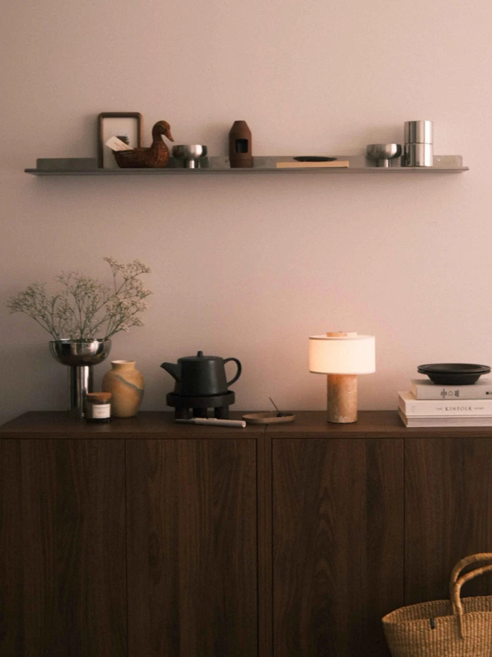 The Original - Strata Portable Lamp | Travertine - 9.5" / 24cm