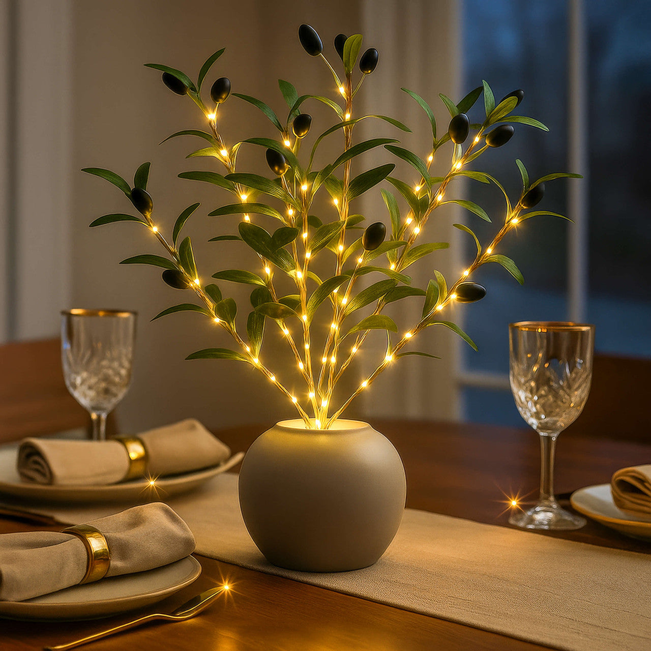 Twinkling Tree Olive Branch by Montavio Home™