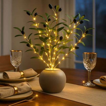 Twinkling Tree Olive Branch by Montavio Home™