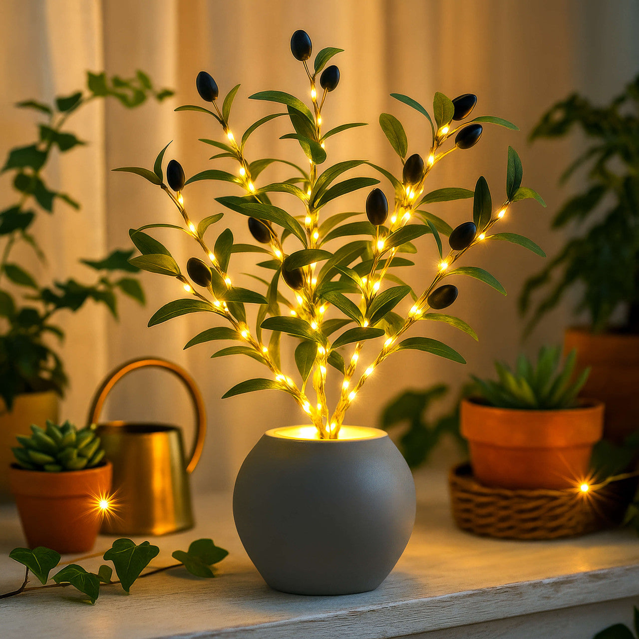 Twinkling Tree Olive Branch by Montavio Home™