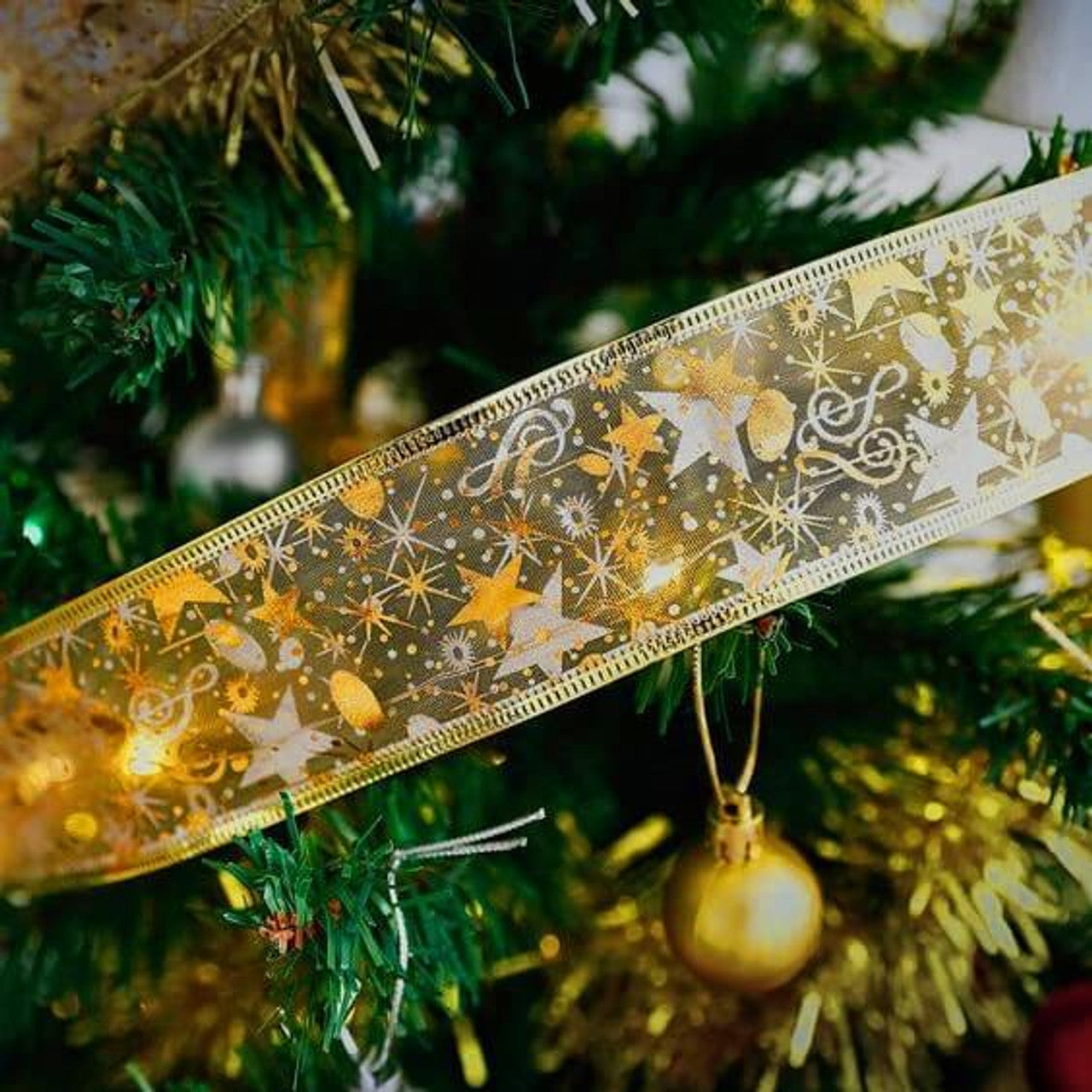 Twinkling Tree Christmas Ribbon by Montavio Home