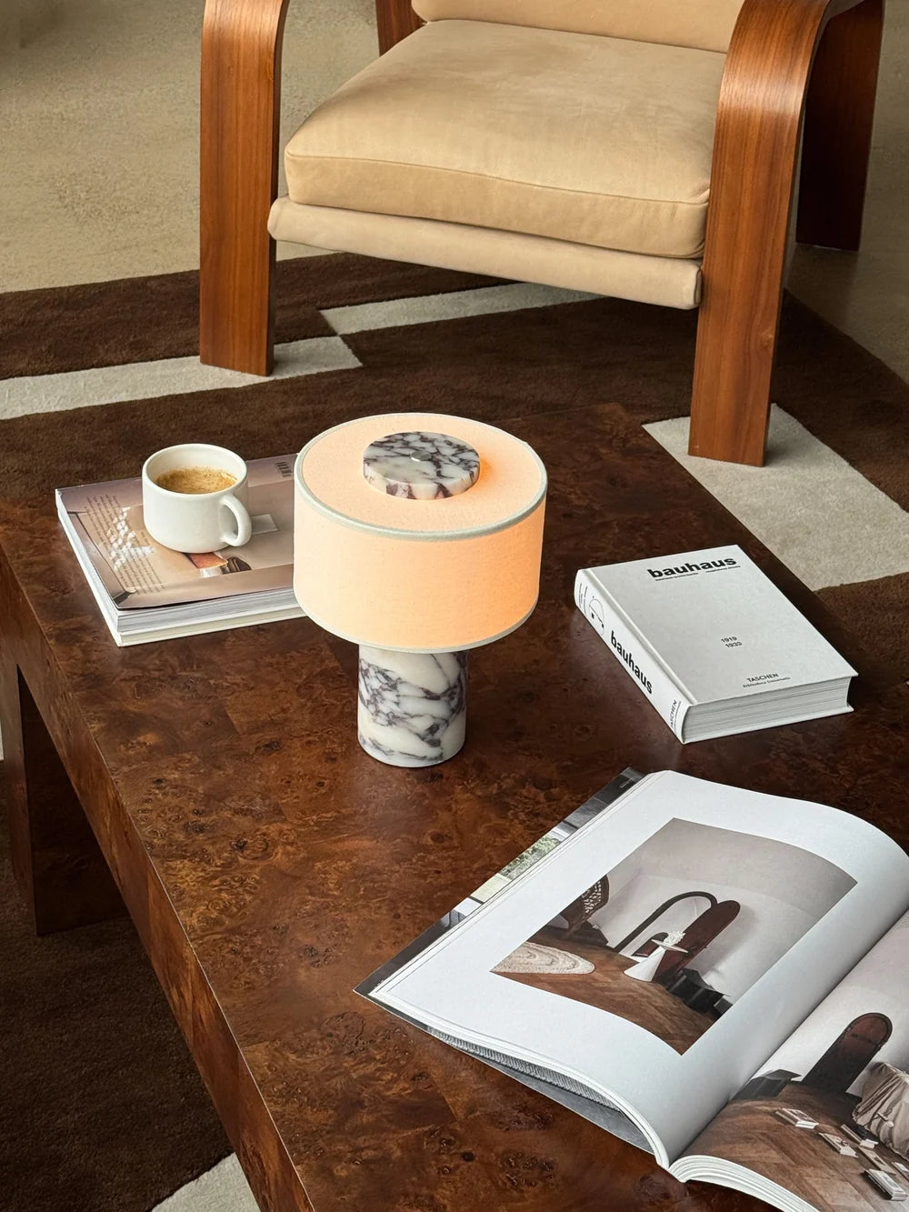 Strata Portable Lamp | Calacatta Viola - 9.5" / 24cm
