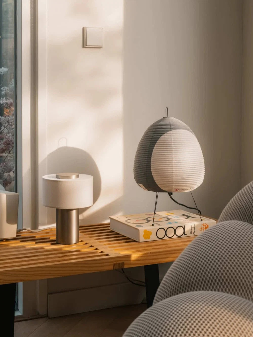 Strata Portable Lamp | Satin Aluminium - 9.5" / 24cm