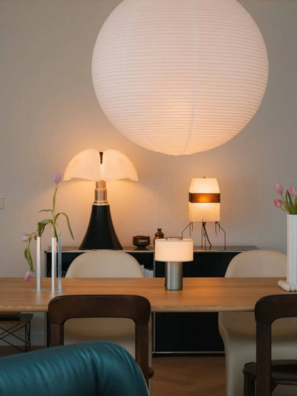 Strata Portable Lamp | Satin Aluminium - 9.5" / 24cm