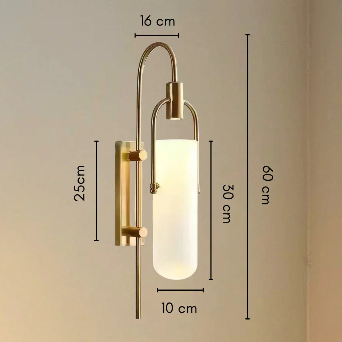 Orana Industrial Glass Wall Lamp