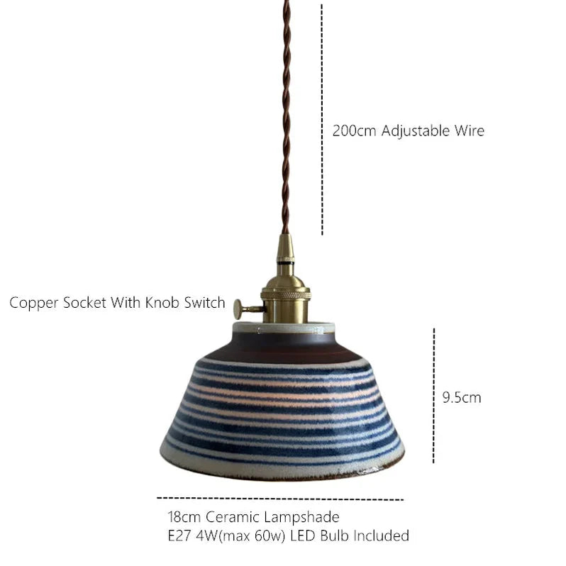 Ronja | Hand-Painted Ceramic Pendant Light