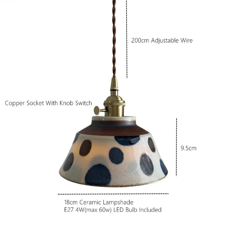 Ronja | Hand-Painted Ceramic Pendant Light