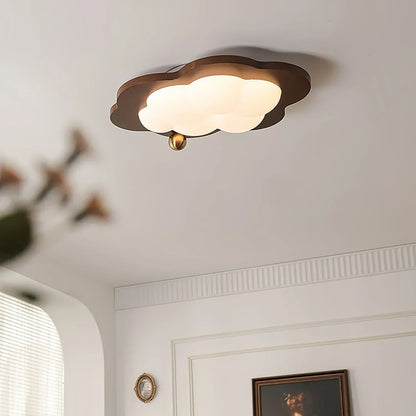 Celestra Retro Wooden LED Ceiling Lamp