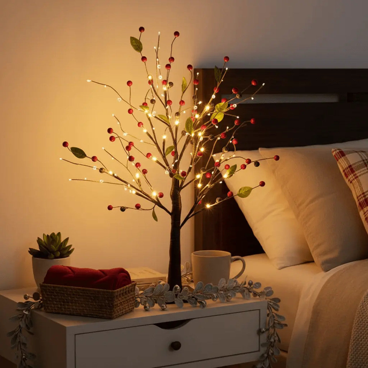 Twinkling Tree Red Berry Blossom by Montavio Home™