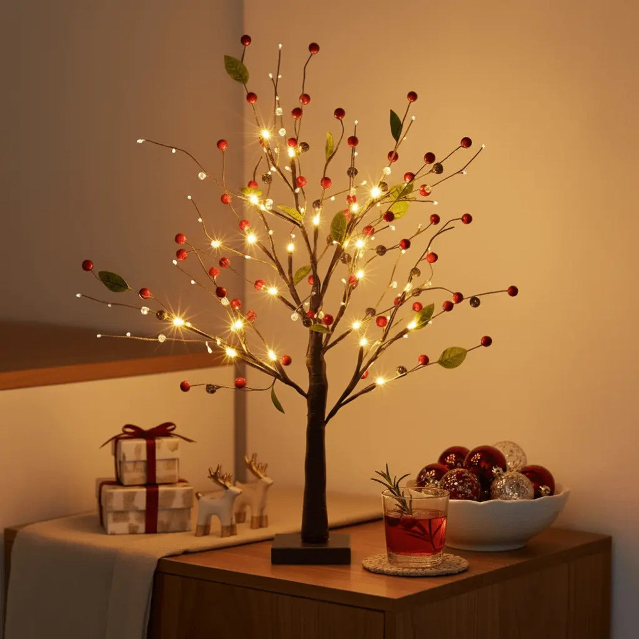 Twinkling Tree Red Berry Blossom by Montavio Home™