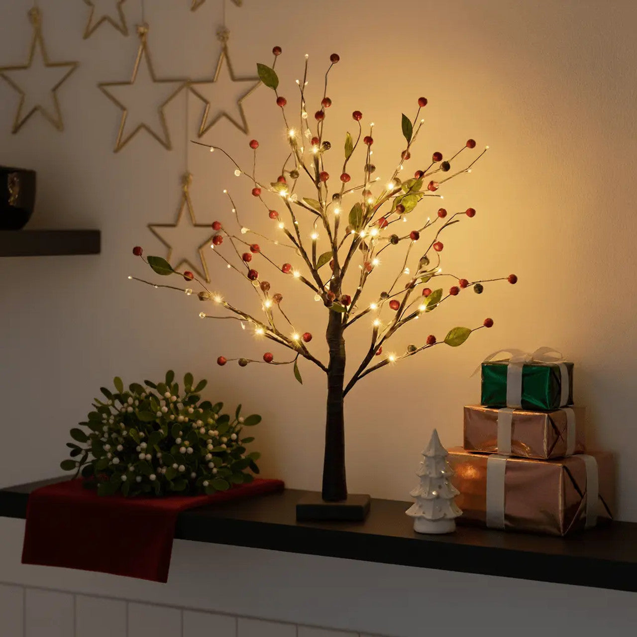 Twinkling Tree Red Berry Blossom by Montavio Home™