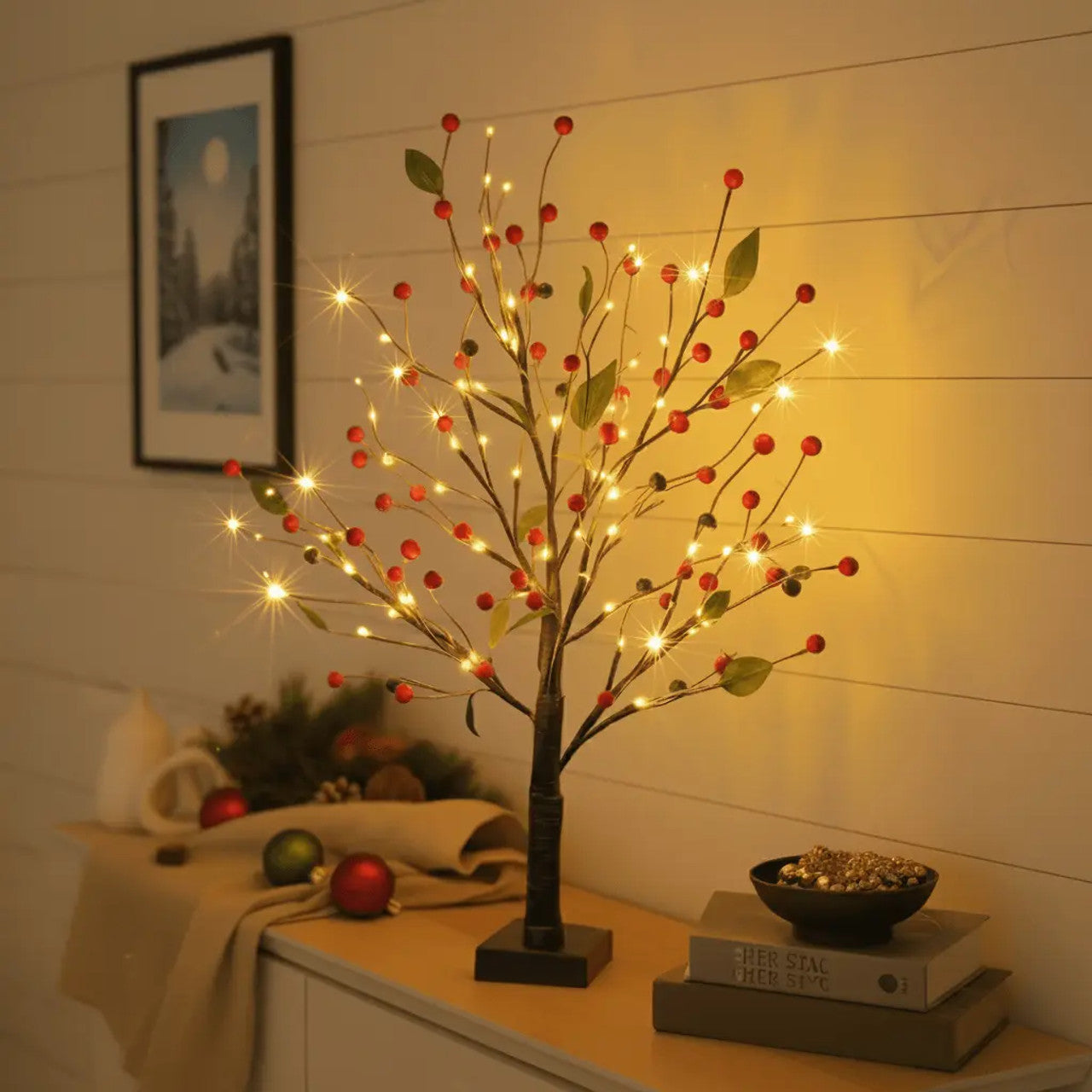 Twinkling Tree Red Berry Blossom by Montavio Home™