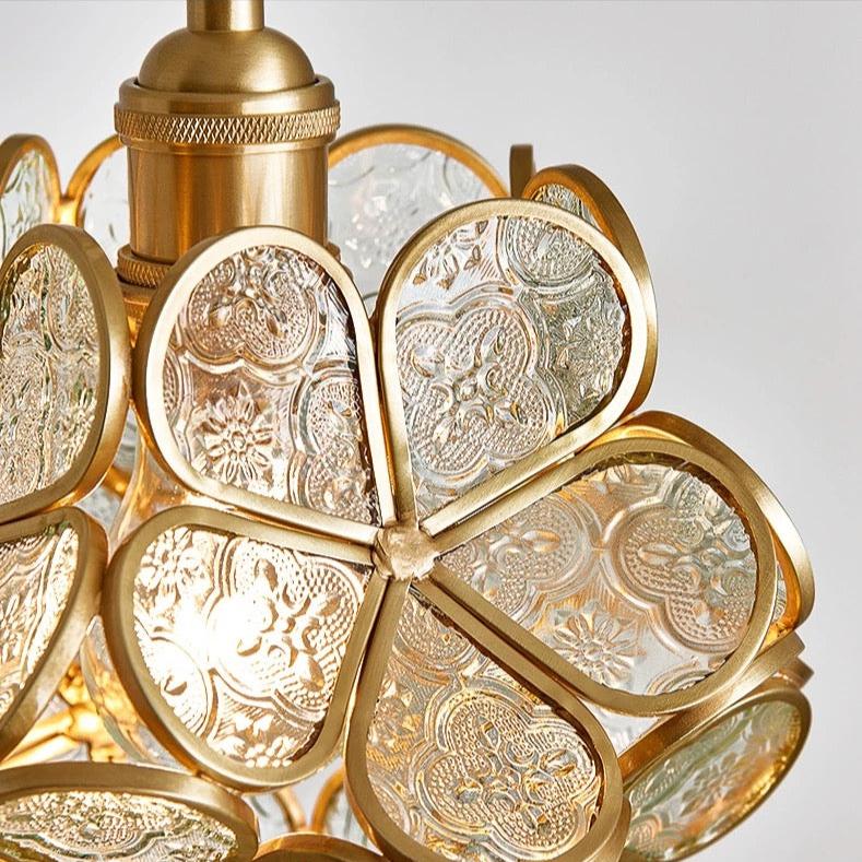 Nuvia Modern Flower Shape Glass LED Pendant Lamp