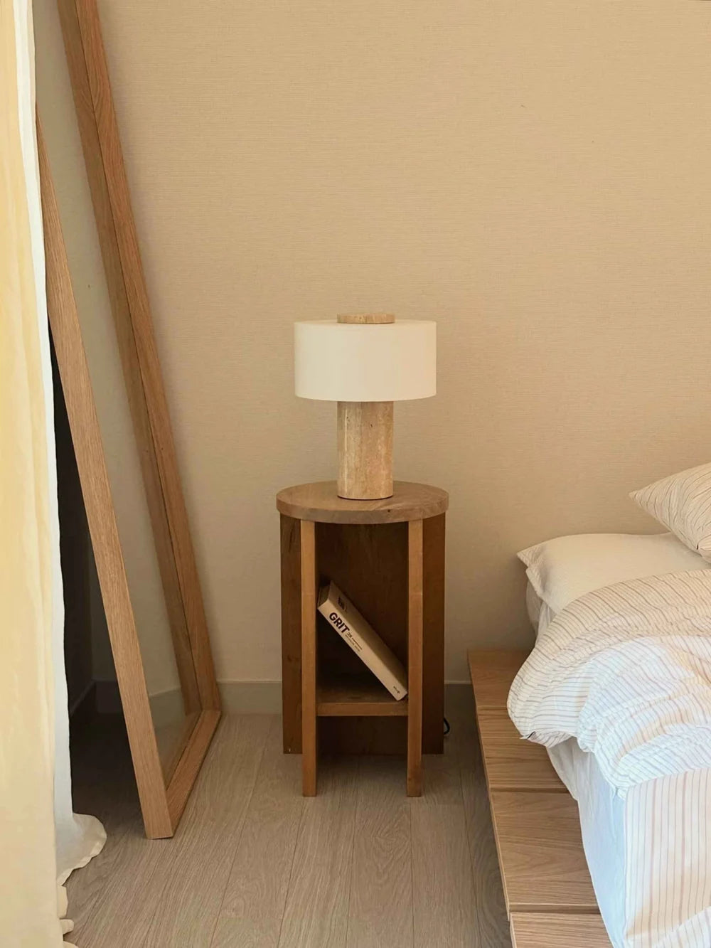 Strata Large Lamp | Travertine 13.5" / 35cm