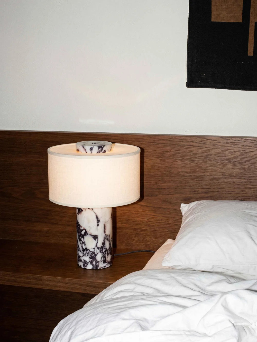 Strata Large Lamp | Calacatta Viola 13.5" / 35cm