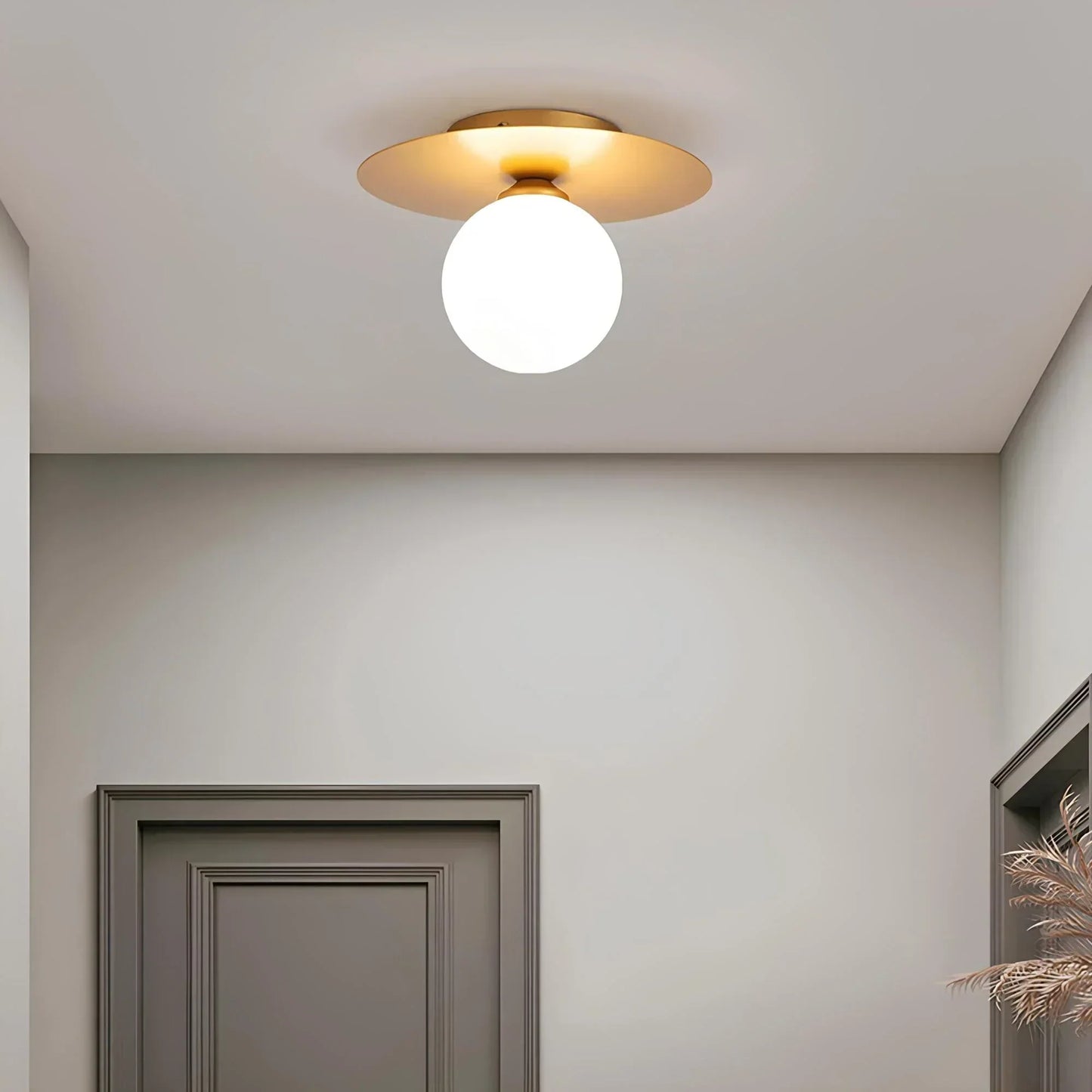 Alura Gold LED Ceiling Lamp with Timeless Spherical Design