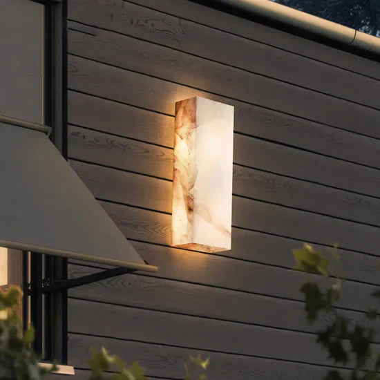 Evania - Modern Marble LED Outdoor Wall Lamp