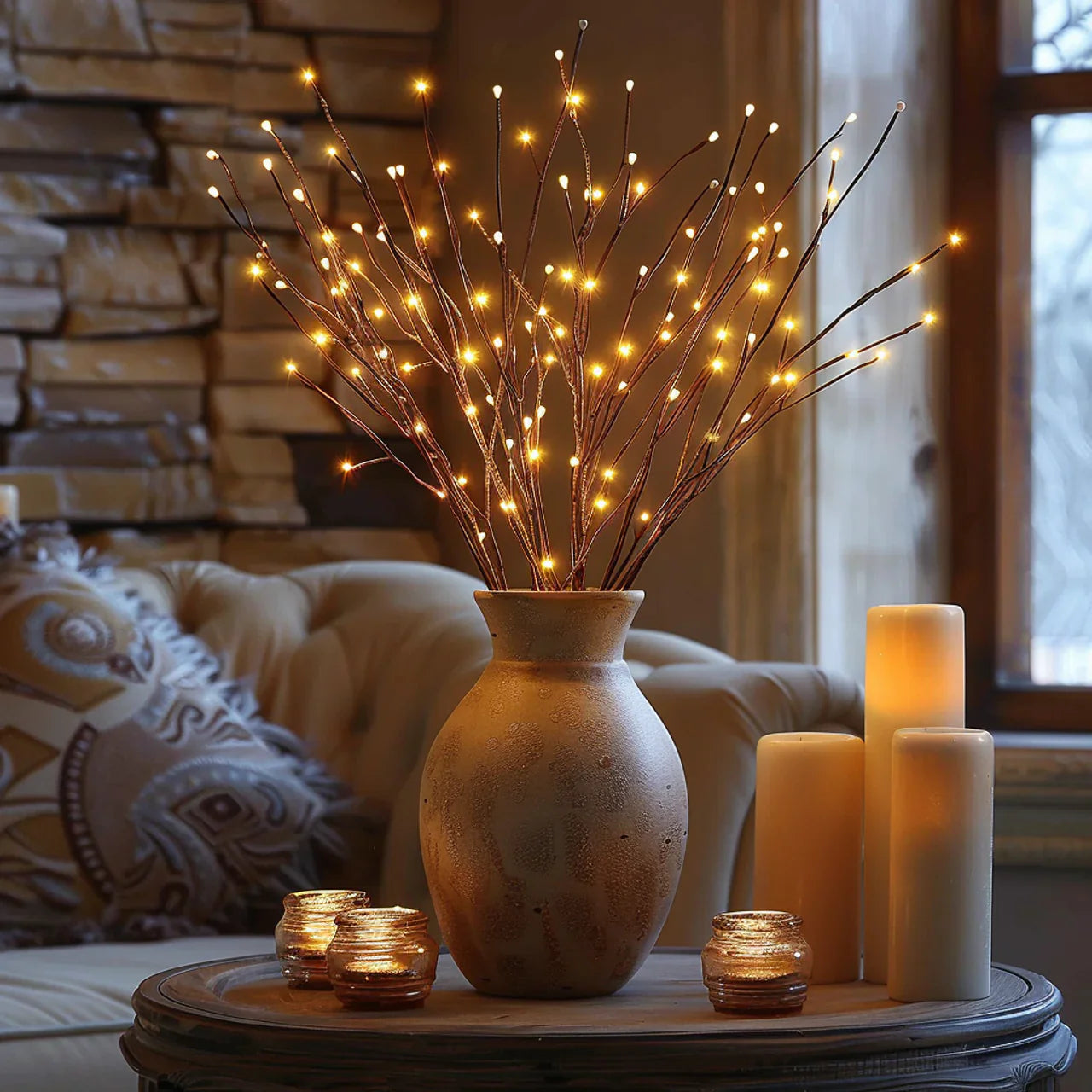 Twinkling Tree Willow Branch by Montavio Home™
